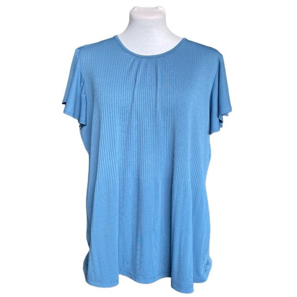 Flowy Philosophy Steel Blue Top - Picture 4 of 11